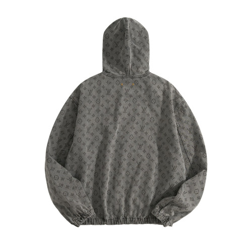 NIGO Louis Vuitton Men's And Women's Spring/autumn Fashion Casual Classic Printed Hooded Zipper Denim Jacket #nigo78417