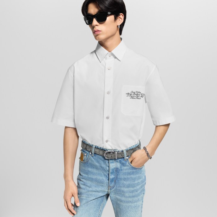 NIGO Louis Vuitton Men's Summer Casual Collared Single Breasted Letter Embroidered Short Sleeved Shirt #nigo78427