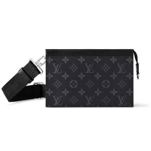 NIGO Louis Vuitton GASTON Classic printed men's and women's fashion Adjustable removable shoulder strap Zipper closure Coated canvas Shoulder bag Handbag Bags M14036 #nigo78445