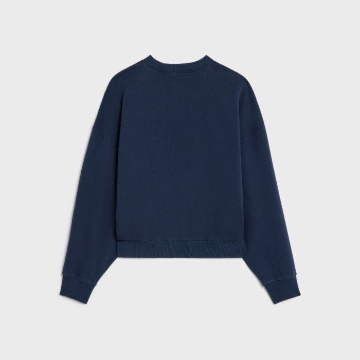 NIGO Celine Women's Fall/winter Fashion Casual Oversized Solid Color Crewneck Pullover Sweatshirt With Flocked Letter Print Sweatshirt #nigo78457