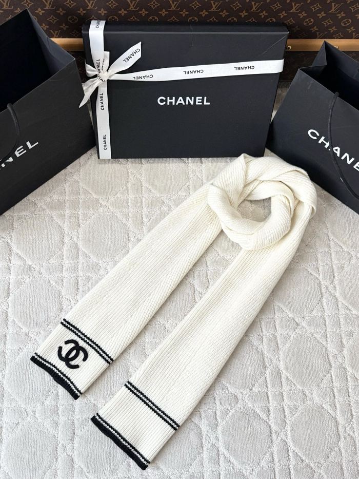NIGO Chanel Colorful Striped Clashing Letters Scarf Men Women Winter Warm Knitted Logo Scarf Accessories #nigo81443