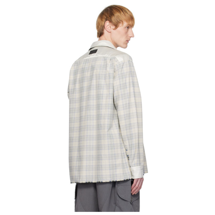 NIGO Maison Margiela Men's Spring/Fall Color-Block Checkered Collared Single-Breasted Long-Sleeve Twill Cotton Loose-Fit Shirt Ngvp #nigo2315