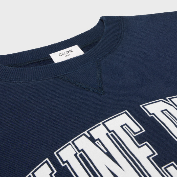 NIGO Celine Women's Fall/winter Fashion Casual Oversized Solid Color Crewneck Pullover Sweatshirt With Flocked Letter Print Sweatshirt #nigo78457