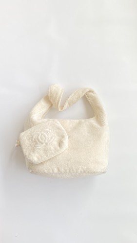 NIGO Chanel Women's CoCo Beach Collection Cotton Beach Bag Logo Solid Color Tote Bag Bags AAA938-B20128-10800 #nigo81285