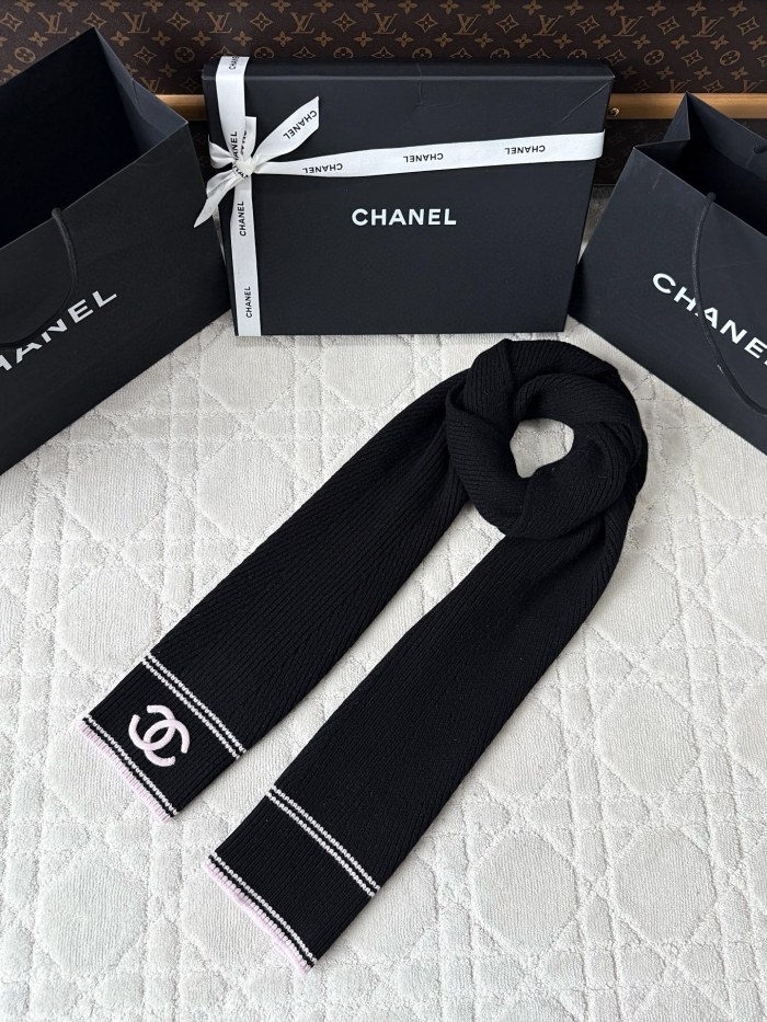 NIGO Chanel Colorful Striped Clashing Letters Scarf Men Women Winter Warm Knitted Logo Scarf Accessories #nigo81443