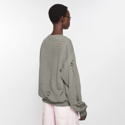 NIGO Acne Studios Men's And Women's Spring/fall Fashion Casual Crew Neck Pullover Distressed Vintage Logo Cotton Long Sleeve T-shirt #nigo78449