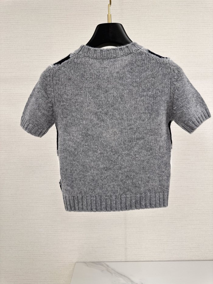 NIGO Prada Women's Summer Fashion Casual Crew Neck Short Sleeve Cashmere Diamond Pattern T-shirt #nigo78468