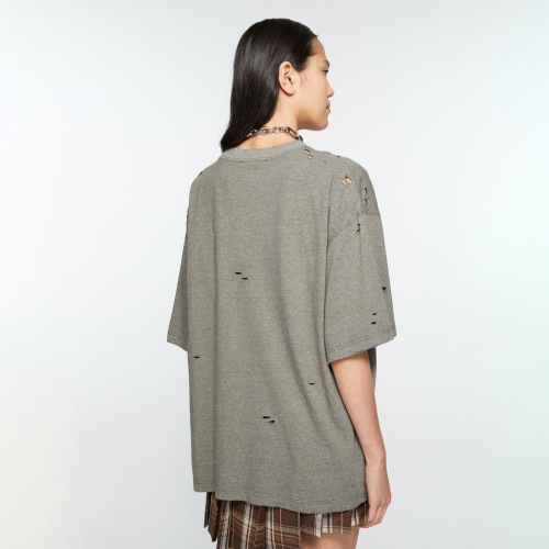 NIGO Acne Studios Men's and Women's Unisex Summer Fashion Casual Solid Color Vintage Print Cotton Plain Weave Short-Sleeve T-Shirt #nigo78448