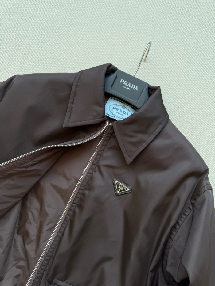 NIGO Prada Men's And Women's Spring/Fall Fashion Casual Solid Color Zipper Pocket Collared Long Sleeve Jacket #nigo78485