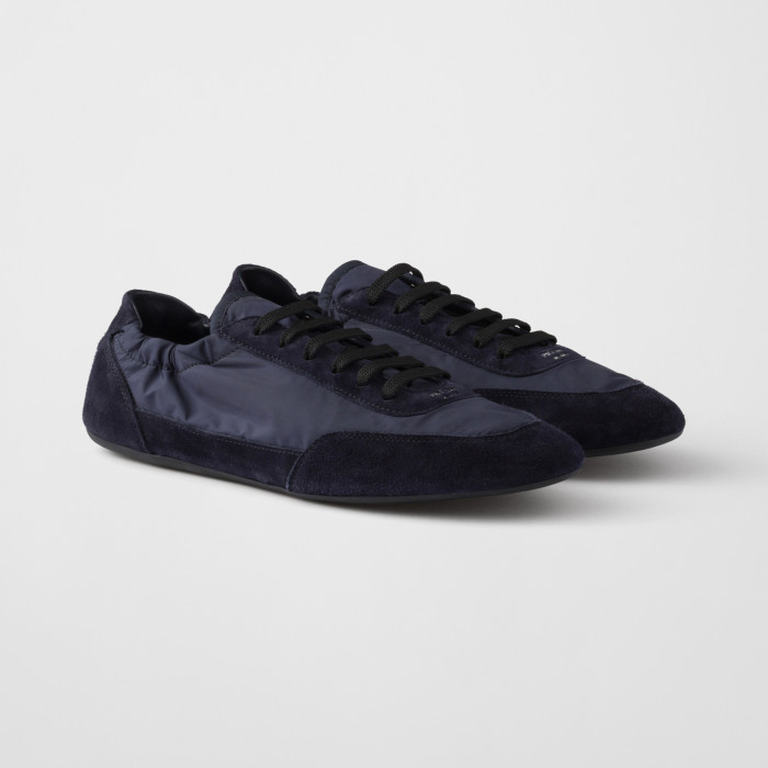 NIGO Prada Women's Spring/Fall Fashion Casual Round Toe Lace Up Mesh Print Logo Cotton Laced Sneakers Shoes #nigo78481