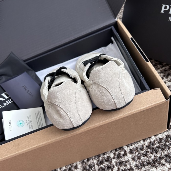 NIGO Prada Women's Spring/Fall Fashion Casual Round Toe Lace Up Mesh Print Logo Cotton Laced Sneakers Shoes #nigo78481