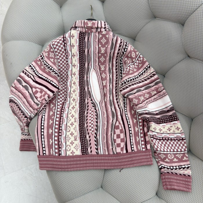 NIGO Louis Vuitton Men's Spring/fall Fashion Casual Jacquard Pattern Half zip High neck Pullover Sweatshirt #nigo78482