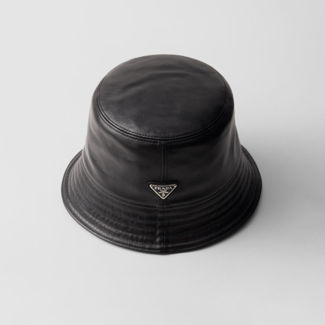 NIGO Prada Unisex Spring/Fall Fashion Casual Solid Color Fisherman's Hat with Logo Sheepskin Hat Accessories #nigo78471