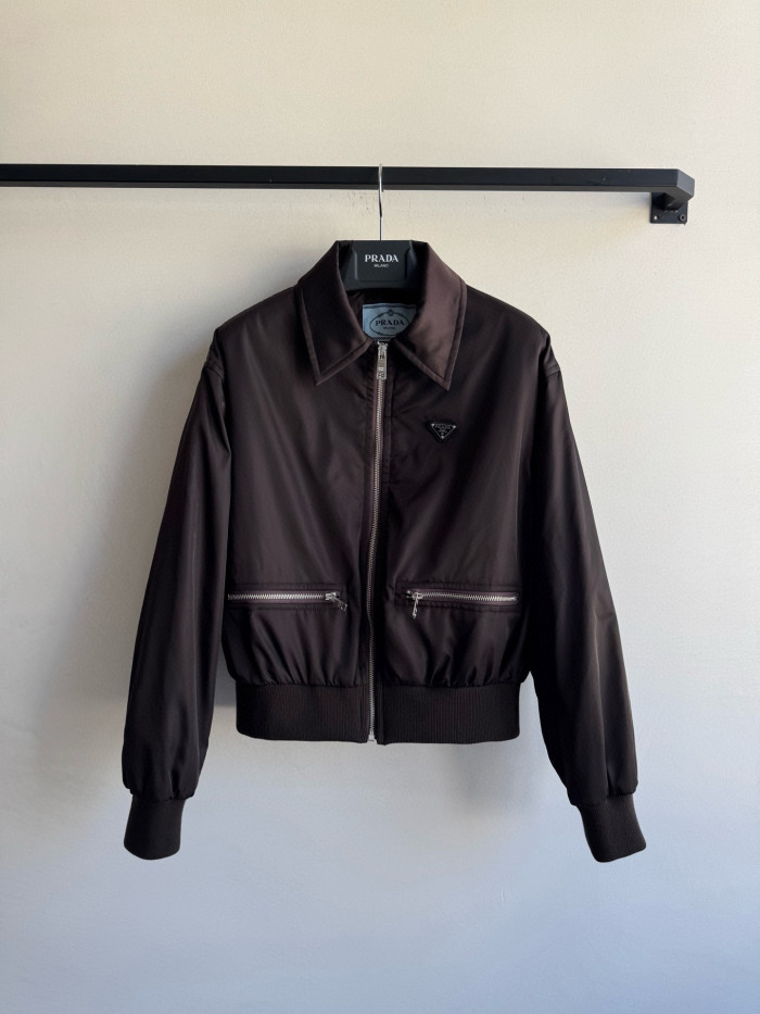 NIGO Prada Men's And Women's Spring/Fall Fashion Casual Solid Color Zipper Pocket Collared Long Sleeve Jacket #nigo78485