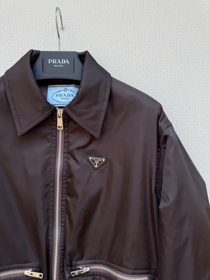 NIGO Prada Men's And Women's Spring/Fall Fashion Casual Solid Color Zipper Pocket Collared Long Sleeve Jacket #nigo78485