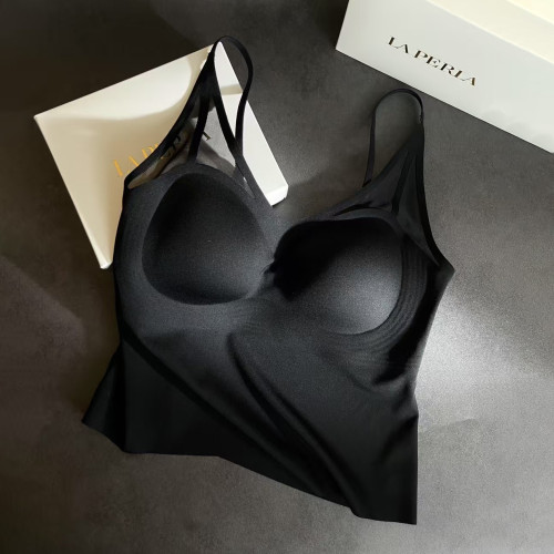 NIGO Laperla Women's Comfortable Seamless Silk Lined Bra Pads with Thin Straps  Beautiful Back Design  High-Stretch Breathable Underwear #nigo78499