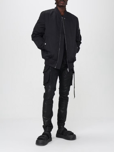 NIGO Rick Owens Drkshdw Men's Vintage Brushed Wax Solid Color Large Pocket Drawstring Elastic Waist Casual Pants Ngvp #nigo2324