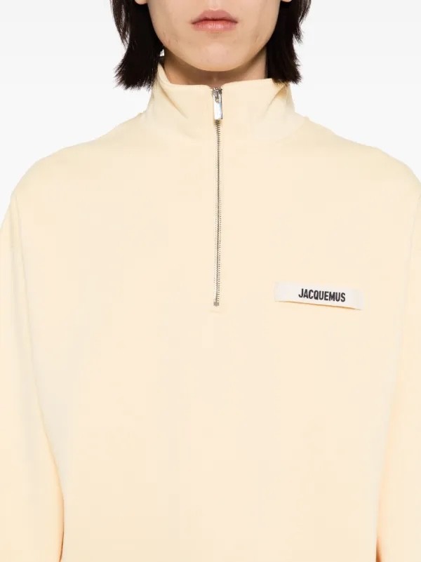 NIGO Jacquemus Men's Spring/Fall Fashion Casual High Neck Half Zip Embroidered Knit Logo Sweatshirt #nigo78534