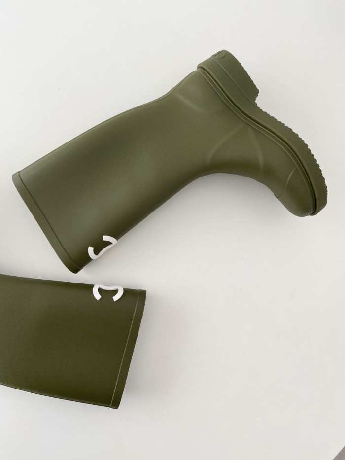 NIGO Chanel Women's And Men's Fashion Casual Solid Color Logo Round Toe Rain Boots Shoes #nigo78513