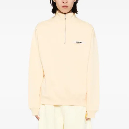 NIGO Jacquemus Men's Spring/Fall Fashion Casual High Neck Half Zip Embroidered Knit Logo Sweatshirt #nigo78534