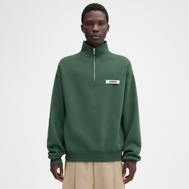 NIGO Jacquemus Men's Spring/Fall Fashion Casual High Neck Half Zip Embroidered Knit Logo Sweatshirt #nigo78534