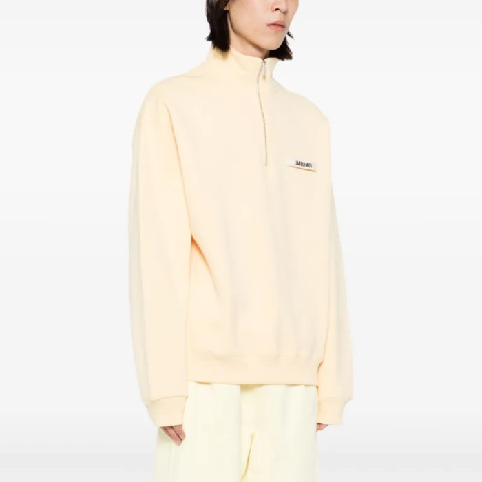 NIGO Jacquemus Men's Spring/Fall Fashion Casual High Neck Half Zip Embroidered Knit Logo Sweatshirt #nigo78534