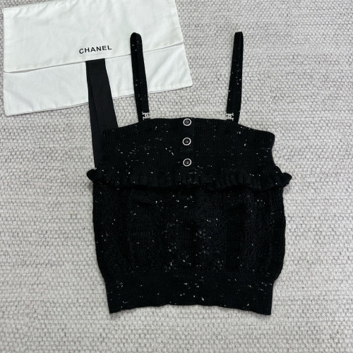 NIGO Chanel Women's Spring/Summer Lace-Up Knit Solid Color Cashmere Sleeveless Tank Top Vest Ngvp #nigo2335