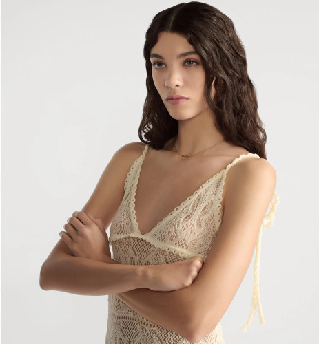 NIGO Dior ﻿ Women's Summer Dioriviera Hollow-Lined Two-Piece Cotton Solid-Color High-Street Long Sleeveless Halter Flared Dress Dresses Ngvp #nigo2331