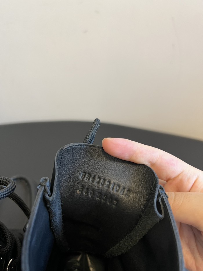 NIGO Hermes Women's Fall/Winter Land Ankle Boots Solid-Color Cowhide Lace-Up Short Boots Outdoor Boots Heel Height: 3.5cm Shoes Ngvp #nigo2325