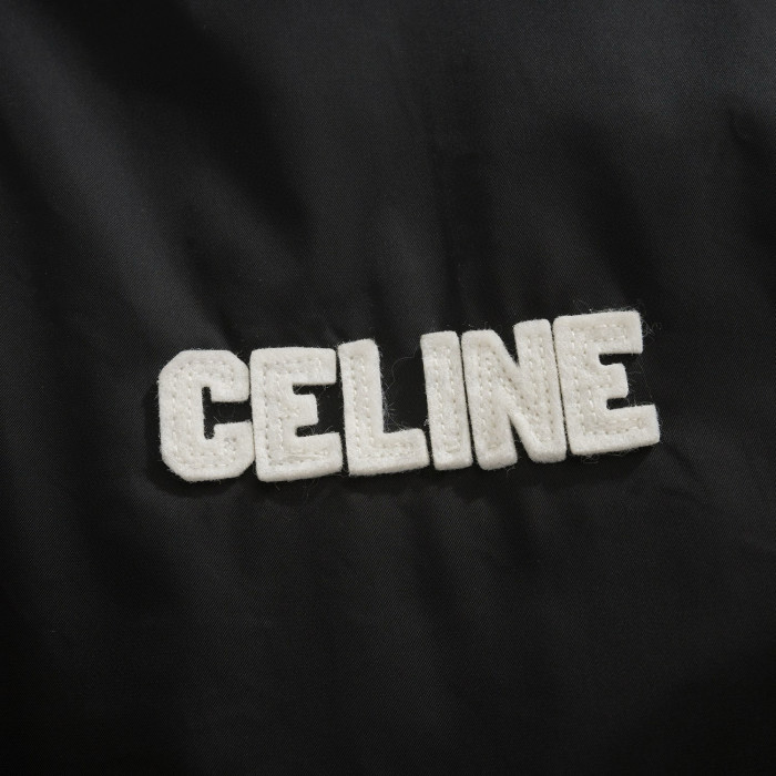 NIGO Celine Men's Spring/Fall Logo Single-Breasted Solid-Color Striped Collar Casual Loose-Fit Baseball Jacket Long-Sleeve Cotton Jacket #nigo81534