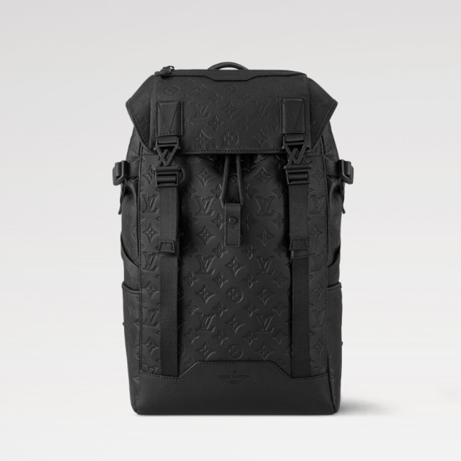 NIGO Louis Vuitton Men's Getaway Backpack With Full-Print Logo, Zipper Closure, Monogram Shadow Calfskin Leather, Black Casual Bag Bags M24776 #nigo81537