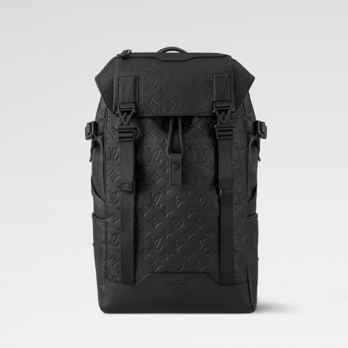 NIGO Louis Vuitton Men's Getaway Backpack With Full-Print Logo, Zipper Closure, Monogram Shadow Calfskin Leather, Black Casual Bag Bags M24776 #nigo81537