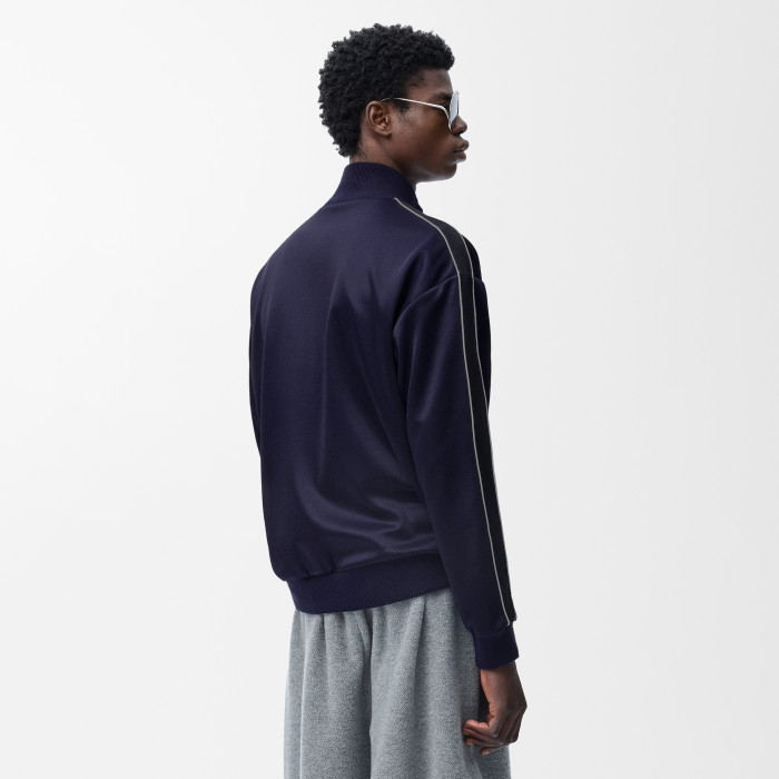 NIGO Loewe Men's Spring/fall Casual High Neck Zipper Solid Color Knit Fabric Embroidered Long Sleeve Jacket Solid Color Stretch Waistband Solid Color Knit Casual Pants Suit Set #nigo78539