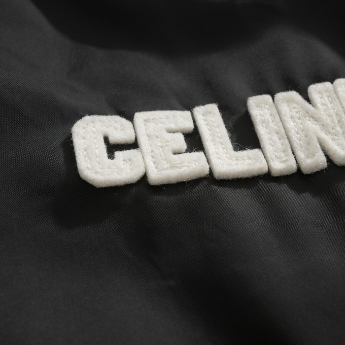 NIGO Celine Men's Spring/Fall Logo Single-Breasted Solid-Color Striped Collar Casual Loose-Fit Baseball Jacket Long-Sleeve Cotton Jacket #nigo81534