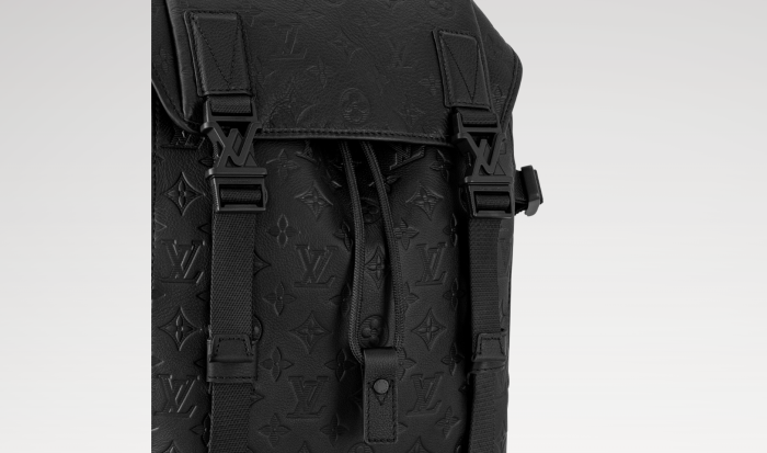 NIGO Louis Vuitton Men's Getaway Backpack With Full-Print Logo, Zipper Closure, Monogram Shadow Calfskin Leather, Black Casual Bag Bags M24776 #nigo81537