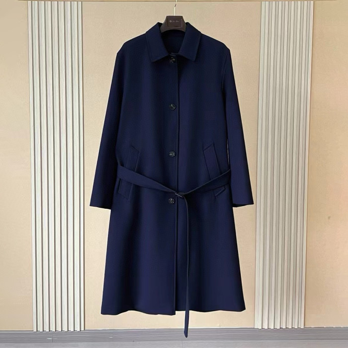 NIGO Loro Piana Men's Reversible Double-Faced Coat with Belt, Single-Button Lapel, Long Fit Jacket Ngvp #nigo2336