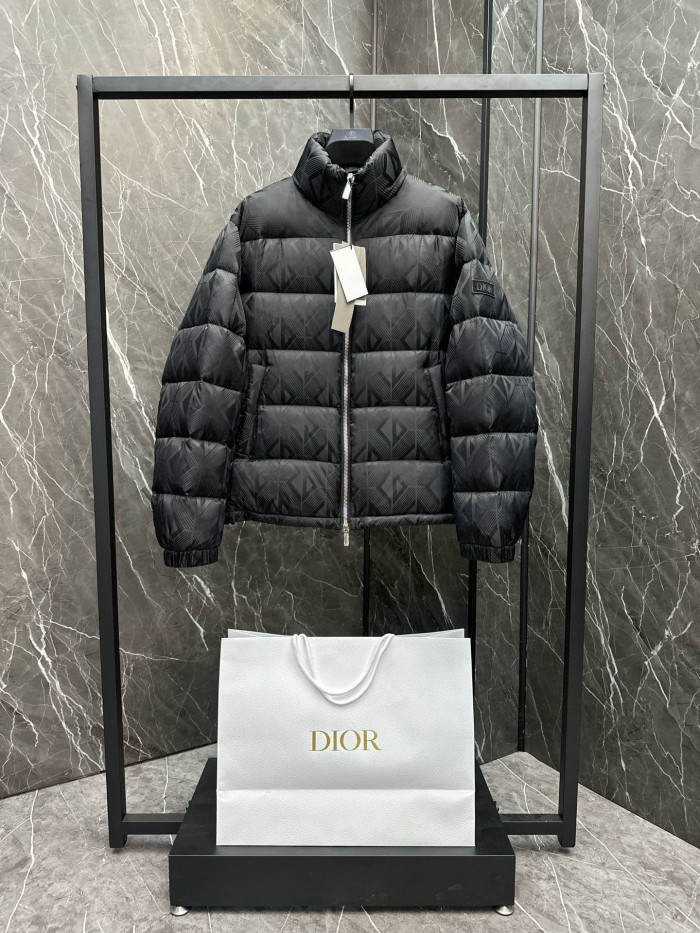 NIGO Dior Men's Fall/Winter Stand-Up Collar Logo All-Over Print Zipper Solid Color Casual Long-Sleeve Warm Puffer Down Jacket #nigo81528