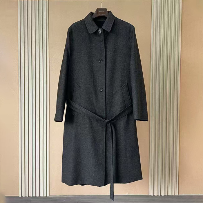 NIGO Loro Piana Men's Reversible Double-Faced Coat with Belt, Single-Button Lapel, Long Fit Jacket Ngvp #nigo2336