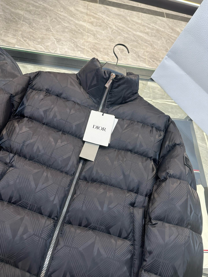 NIGO Dior Men's Fall/Winter Stand-Up Collar Logo All-Over Print Zipper Solid Color Casual Long-Sleeve Warm Puffer Down Jacket #nigo81528