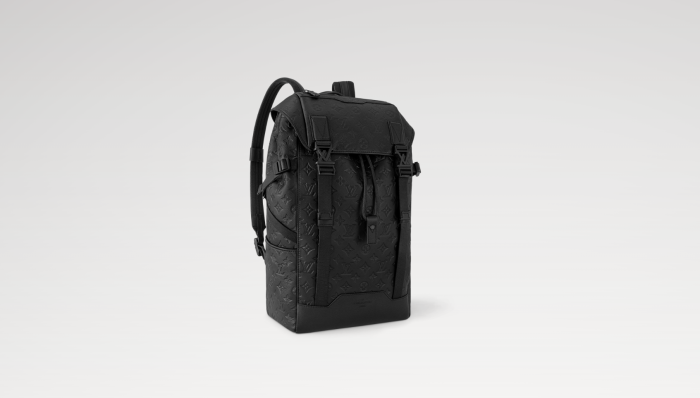 NIGO Louis Vuitton Men's Getaway Backpack With Full-Print Logo, Zipper Closure, Monogram Shadow Calfskin Leather, Black Casual Bag Bags M24776 #nigo81537