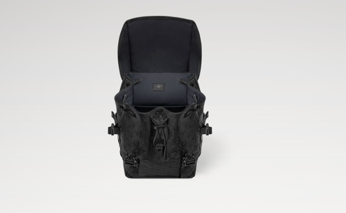 NIGO Louis Vuitton Men's Getaway Backpack With Full-Print Logo, Zipper Closure, Monogram Shadow Calfskin Leather, Black Casual Bag Bags M24776 #nigo81537