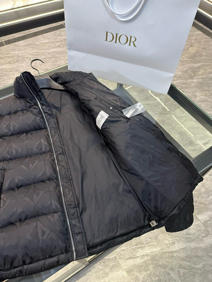 NIGO Dior Men's Fall/Winter Stand-Up Collar Logo All-Over Print Zipper Solid Color Casual Long-Sleeve Warm Puffer Down Jacket #nigo81528