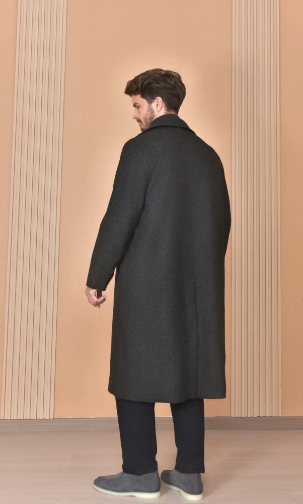 NIGO Loro Piana Men's Reversible Double-Faced Coat with Belt, Single-Button Lapel, Long Fit Jacket Ngvp #nigo2336