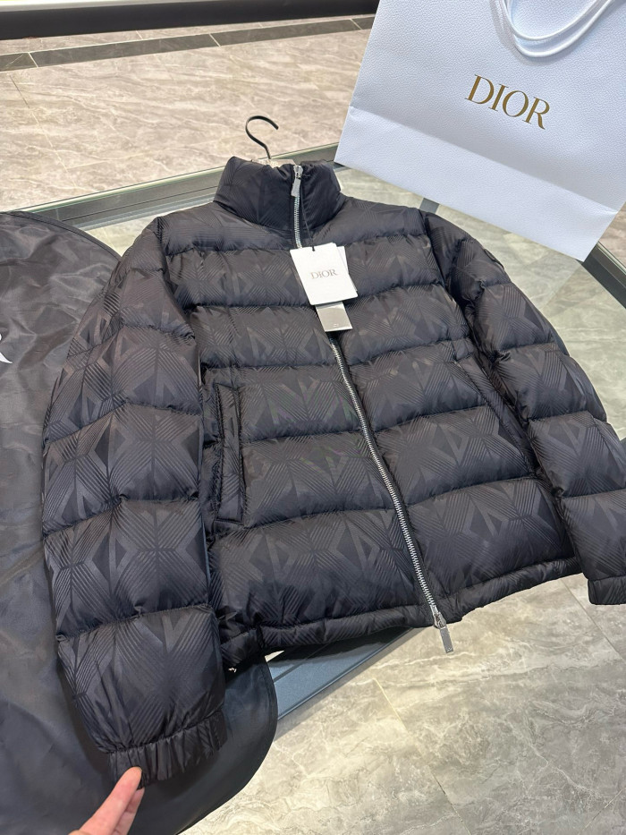 NIGO Dior Men's Fall/Winter Stand-Up Collar Logo All-Over Print Zipper Solid Color Casual Long-Sleeve Warm Puffer Down Jacket #nigo81528