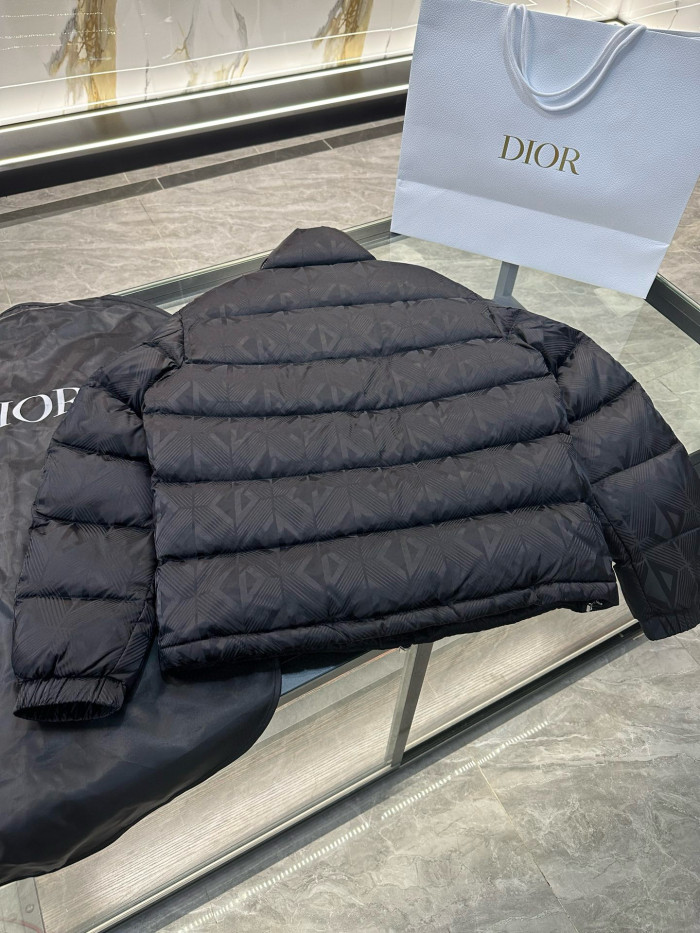 NIGO Dior Men's Fall/Winter Stand-Up Collar Logo All-Over Print Zipper Solid Color Casual Long-Sleeve Warm Puffer Down Jacket #nigo81528