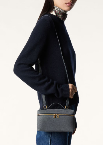 NIGO Loro Piana Women's Extra Pocket L19 Clutch Solid-Color Grained Zipper-Closure Cowhide Shoulder Crossbody Bag Bags FAP6658 #nigo81533