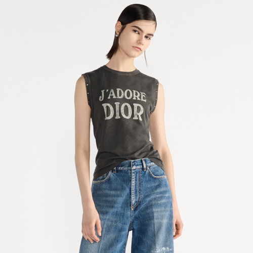 NIGO Dior Women's Summer Fashion Casual Solid Color Cotton Letter Sleeveless Tank Top Vest #nigo78537