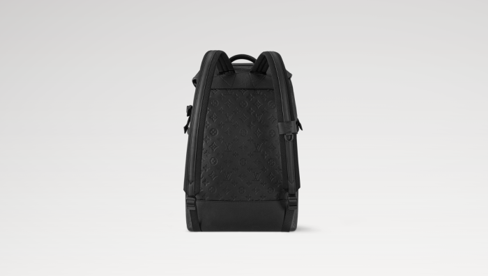 NIGO Louis Vuitton Men's Getaway Backpack With Full-Print Logo, Zipper Closure, Monogram Shadow Calfskin Leather, Black Casual Bag Bags M24776 #nigo81537