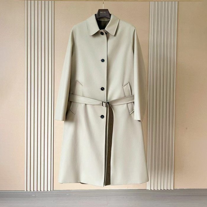 NIGO Loro Piana Men's Reversible Double-Faced Coat with Belt, Single-Button Lapel, Long Fit Jacket Ngvp #nigo2336