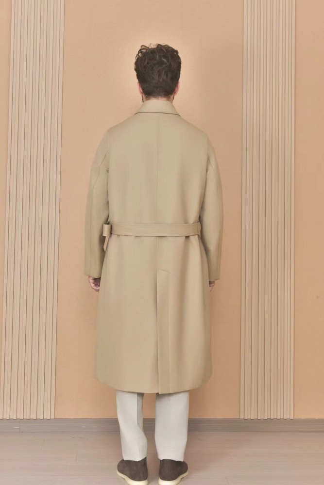 NIGO Loro Piana Men's Reversible Double-Faced Coat with Belt, Single-Button Lapel, Long Fit Jacket Ngvp #nigo2336